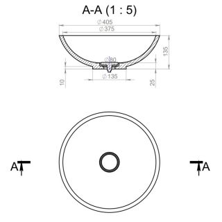 Раковина Holbi Demeter 40см белый матовый 1.02.016.11.1